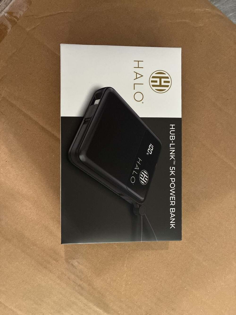 Halo Hub-LINK 5K Power Bank (5000mAh) with Integrated Lightning and USB-C Cables